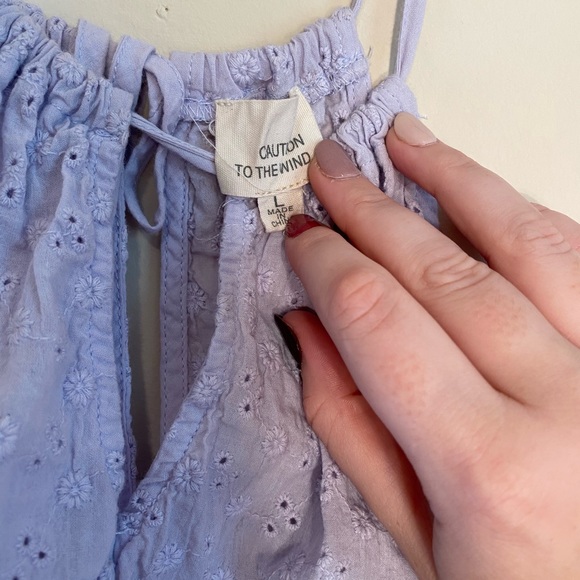 Lilac Eyelet Ruffle Top - Picture 5 of 6